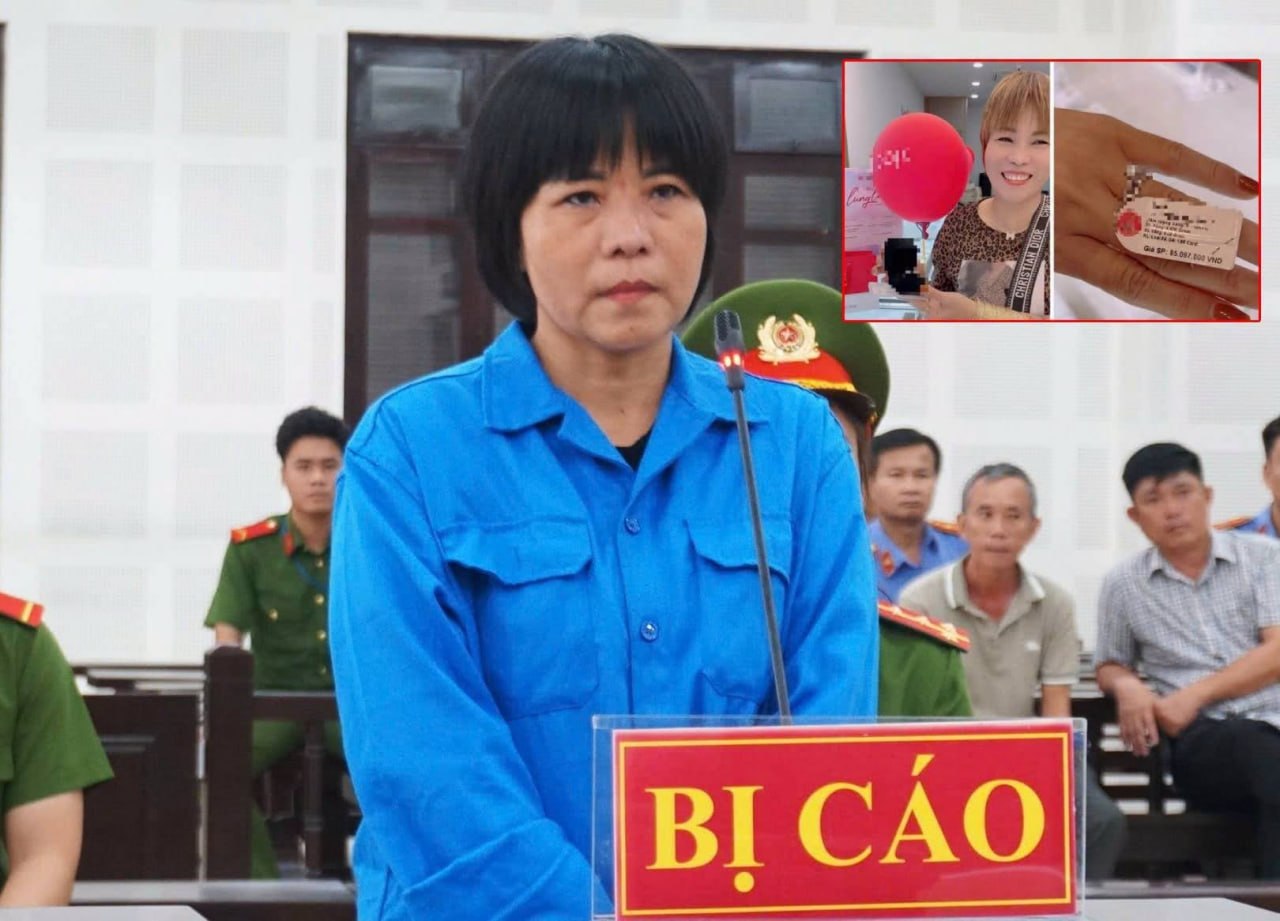 Defendant To Thi Ty Na appears before the Da Nang People's Court during her trial on August 6. Photo Credit: A.C.
